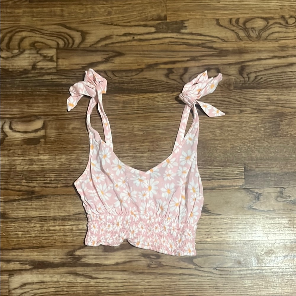 Hollister Pink Sleeveless Crop Tank Top